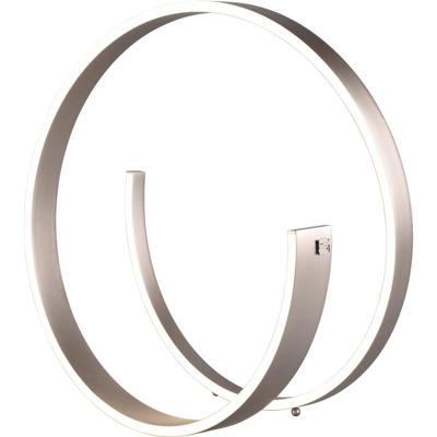 LED Tafellamp - Cinque Cinardi - 1 Lichtpunt van 21 Watt - Dimbaar - Aanpasbare Lichtkleur - Snoerschakelaar - Mat Nikkel - Metaal