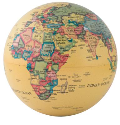 Magisch Draaiende Globe - Geel