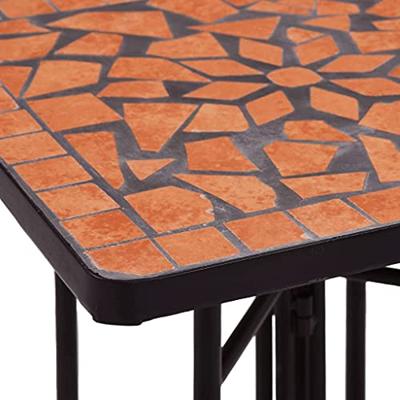 VidaXL Bijzettafel mozaïek keramiek terracottakleurig