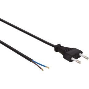 Voedingskabel zwart cee 7/16 incheurostekker inch uiteinden l 1.8 m h03vvh2-f 2g0.75 mm2 Velleman - Velleman
