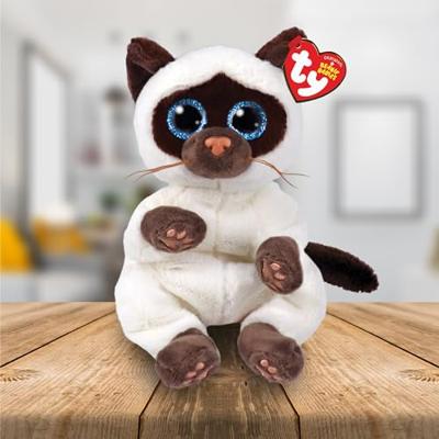 TY Beanie Babies Knuffel Kat Miso 15 cm