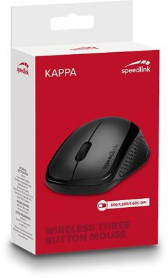 SpeedLink KAPPA Muis Radiografisch Optisch Zwart 3 Toetsen 1600 dpi