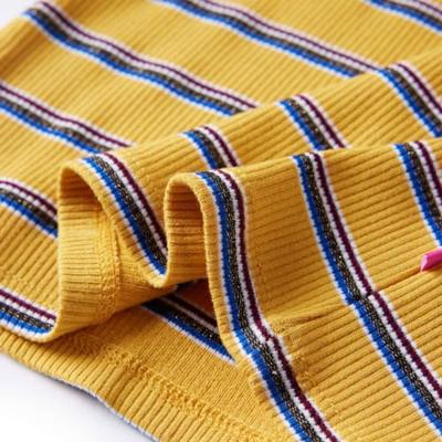 Kindershirt met lange mouwen gestreept 92 okerkleurig