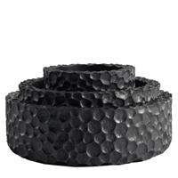 Ethnicraft Schaal 'Chopped' Mahoniehout, Set van 3 stuks - thumbnail