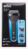 Braun Series 3 310BT Scheerapparaat met scheerblad Trimmer Zwart, Blauw - thumbnail