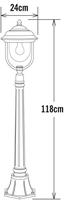 Staande lamp Parma Mezzani zwart klassieke buitenlamp7225-750 - thumbnail