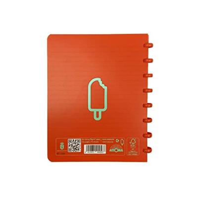 Atoma Sorbet schrift, ft A5, 144 bladzijden, gelijnd, rood