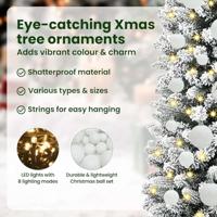 Kunstkerstboom met 150 LED Wit 120 cm PVC en Metaal en Plastic - thumbnail