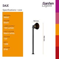 GardenLights Industriële tuinlampDax 12 volt - 3210011 - thumbnail
