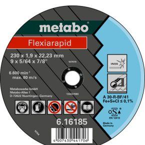 Metabo 616180000 Doorslijpschijf recht 105 mm 25 stuk(s) Blik, Profiel