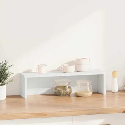 VidaXL Keukenrek stapelbaar 60x15x16 cm bewerkt hout wit