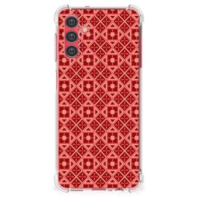 Samsung Galaxy A13 5G | A04s Doorzichtige Silicone Hoesje Batik Rood