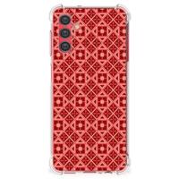 Samsung Galaxy A13 5G | A04s Doorzichtige Silicone Hoesje Batik Rood - thumbnail