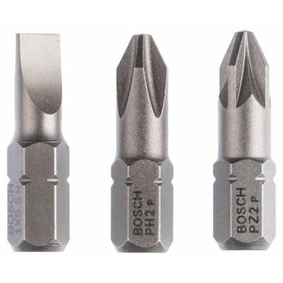 Bosch Accessoires 3-delige bitset Extra Hard (assorti) S 1,0x5,5; PH2; PZ2; 25 mm 3st - 2607001766