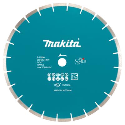 Makita E-12996 Diamantschijf 355x25.4x2.8mm Makita E-12996 Diamantschijf 355x25.4x2.8mm