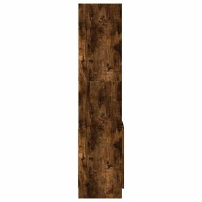 Hoge kast 92x33x140 cm bewerkt hout gerookt eikenkleurig