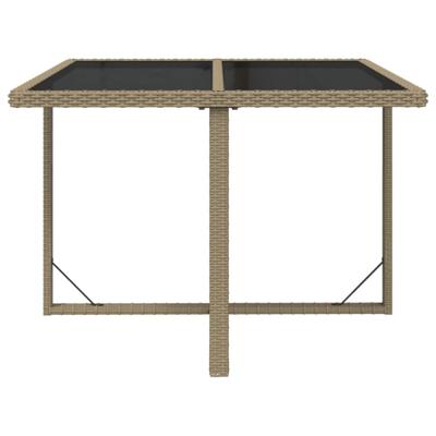 5-delige Tuinset met kussens poly rattan beige - thumbnail
