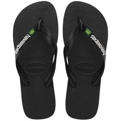 Havaianas Brasil Logo Slipper Black/Black 33/34