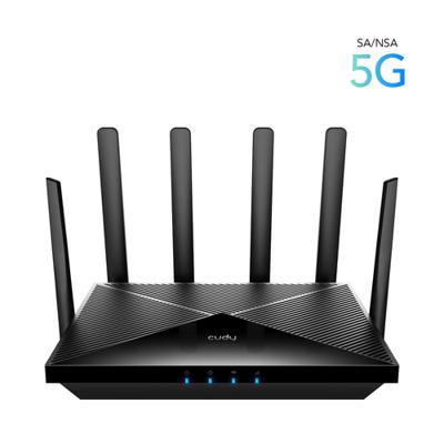 Cudy P5 draadloze router Gigabit Ethernet Dual-band (2.4 GHz / 5 GHz) 5G Zwart - thumbnail
