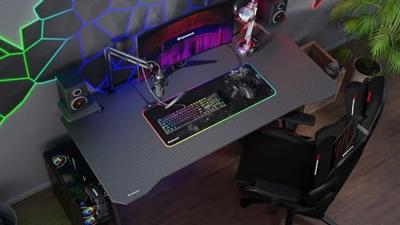 GENESIS NDS-1732 Gamingbureau in Zwart - thumbnail