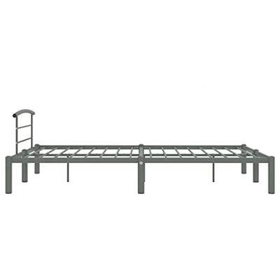 Bedframe metaal grijs 140x200 cm