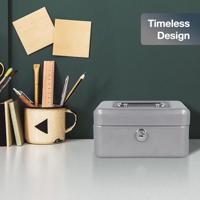 Westcott AC-E51000-ZI Geldkist 152x120x79mm Zilver, Kunststof Inzet Met 6 Vakken - thumbnail