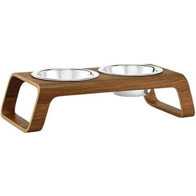 MiaCara MiaCara Desco Dog Food Tray Walnut MiaCara MiaCara Desco Dog Food Tray Walnut