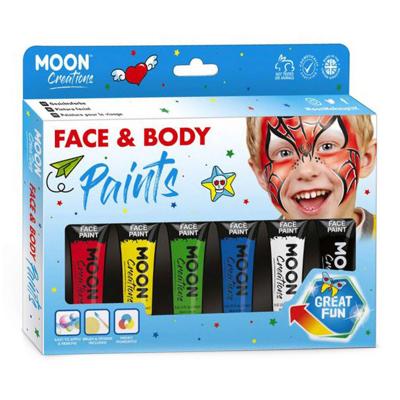Haza Witbaard face & body paint schminkset primaire kleuren