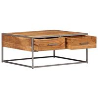 Salontafel 75x75x35 cm massief acaciahout - thumbnail