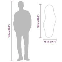 VidaXL Wandspiegel 100x45 cm zwart - thumbnail