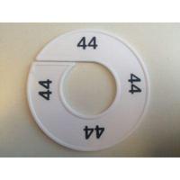 Maatring 9cm wit/zwart 44 - thumbnail