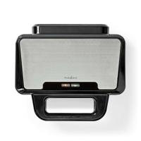 Nedis KASG100FBK Sandwich Maker Zwart/Zilver - thumbnail