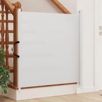 VidaXL Huisdierenhek uittrekbaar 117,5x125 cm wit - thumbnail