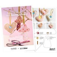 Creativ Company Ansichtkaart, fleur uw kerst op met prachtige patchworkhangers, a5, vel 14,8x21 cm, 1 stuk - thumbnail