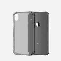 Schokbestendige transparante TPU softcase voor iPhone XR (grijs) - thumbnail