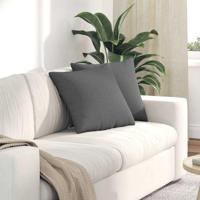 VidaXL Sofa kussens 2 pcs donkergrijs 45 x 45 cm stof - thumbnail
