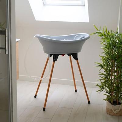 THERMOBABY Badset VASCO Charm grijs: bad + voeten + afvoerpijp