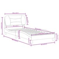 Bedframe zonder matras 100x200 cm stof lichtgrijs - thumbnail