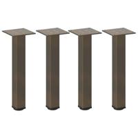 Salontafelpoten 4 st 42-44 cm staal naturel - thumbnail