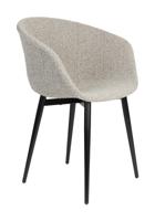 ZILT Eetkamerstoel 'Ameerah' Bouclé, kleur Grijs - thumbnail