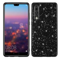 Glitter poeder schokbestendige TPU geval voor Huawei P30 (zwart) - thumbnail