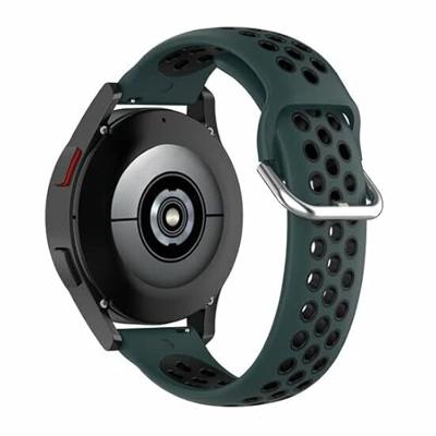 By Qubix - Siliconen sportbandje met gesp - Donkergroen + zwart - Compatible met Garmin Vivoactive 6 / Vivoactive 5 / Vivoactive 3 - Compatible Garmin bandje