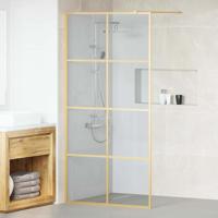 VidaXL Inloop douche wand goud 100 x 195 cm gehard glas - thumbnail