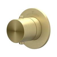 Afbouwdeel IVY Concord Doorstroom inbouwstopkraan Symmetry Met Rond Rozet RVS316 Geborsteld Mat Goud PVD - thumbnail