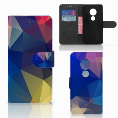 Motorola Moto G7 Play | Book Case | Polygon Dark Motorola Moto G7 Play | Book Case | Polygon Dark
