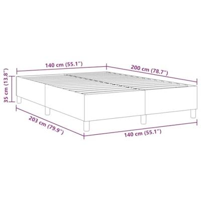 Boxspring bed Blauw 140 x 200 cm Katoenen stof