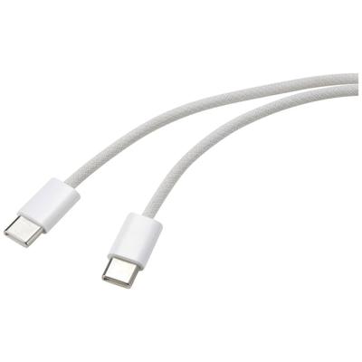 Renkforce RF-6056878 USB-kabel USB-C stekker, USB-C stekker 1.00 m Wit Verdraaide paren