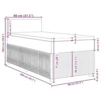Boxspring met matras stof blauw 80x200 cm - thumbnail