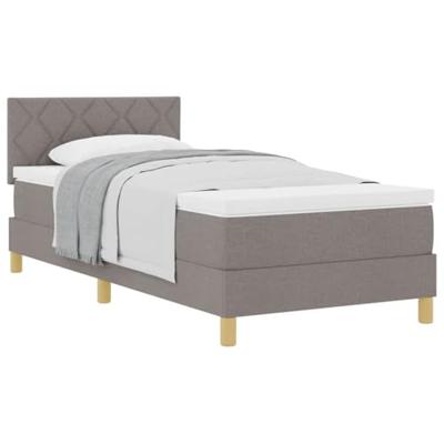 Boxspringbed met matras met matras Taupe 90 x 200 cm Stof