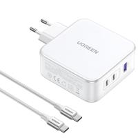 UGREEN Nexode USB-A+2 x USB-C 140 W GaN Tech & USB-C kabel 2 m, wit - thumbnail
